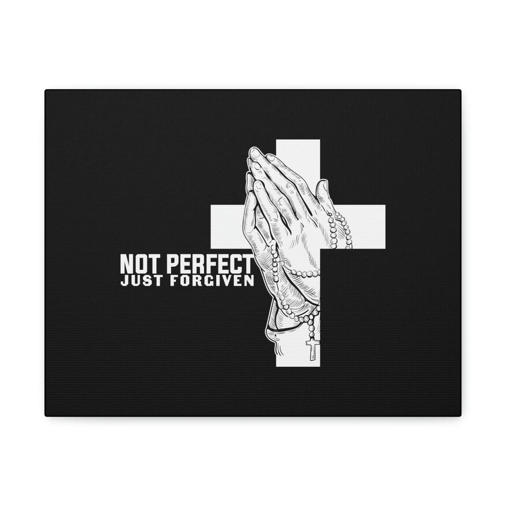 Scripture Walls Not Perfect Just Forgiven Romans 3:23 Rosary Christian Wall Art